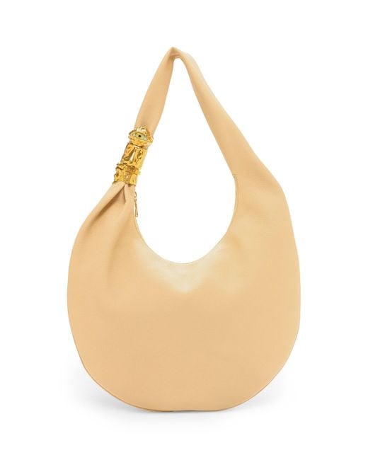 Schiaparelli Natural Large Leather Soufflé Shoulder Bag