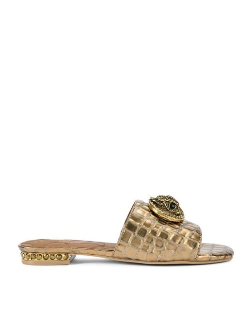 Kurt Geiger Natural Leather Chelsea Flat Sandals
