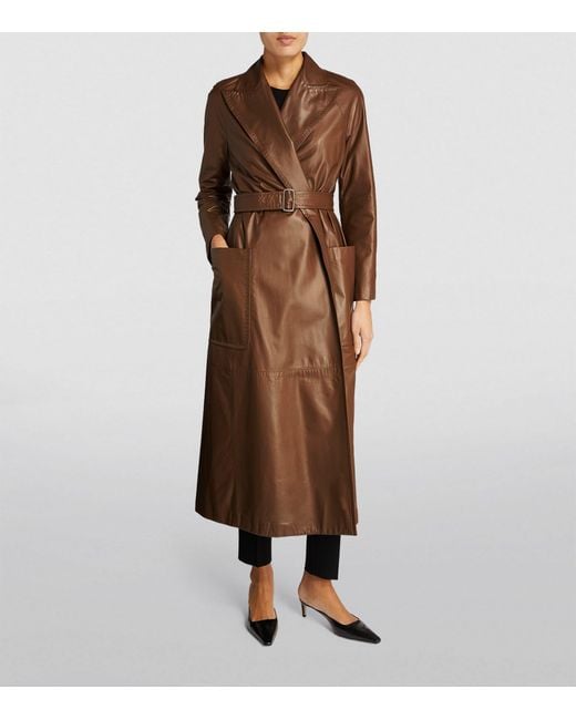 Max mara cheap leather coat