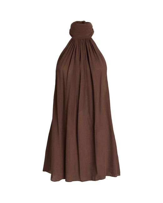 Away That Day Brown Ibiza Mini Dress
