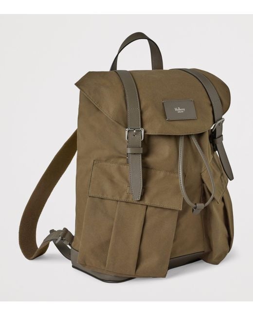 Mulberry Brown Waxed Cotton Heritage Backpack for men