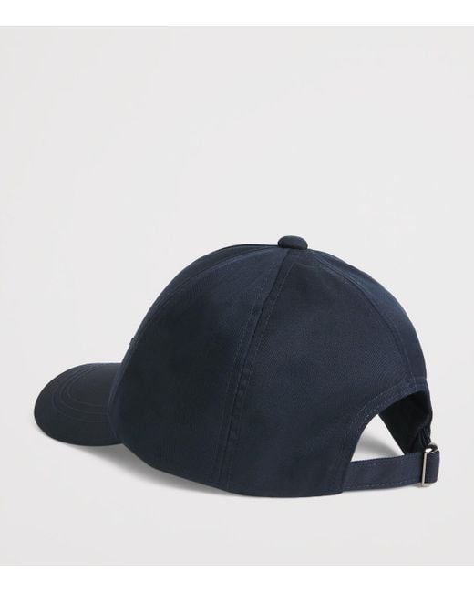 Emporio Armani Blue Script Logo Baseball Cap for men