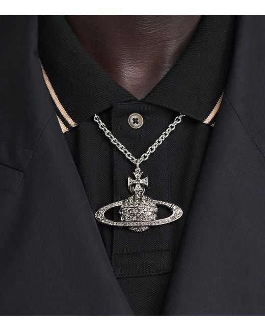Vivienne Westwood Natural Mini Bas Relief Orb Pendant Necklace for men