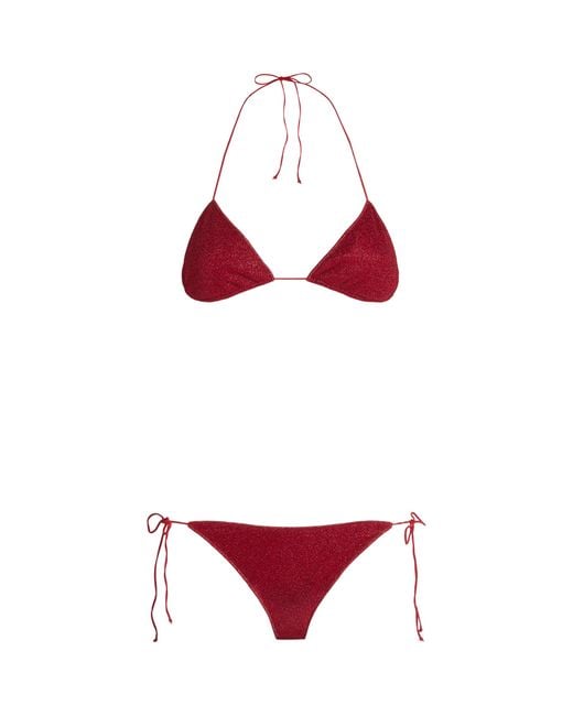 Oseree Red Metallic Lumière Bikini