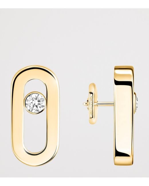 Messika Metallic Move Uno And Diamond Stud Earrings