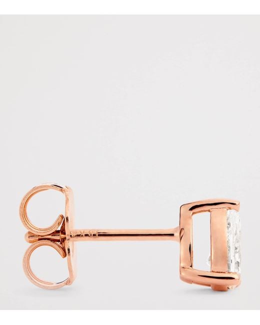 Harrods White And Diamond Pear Stud Earrings