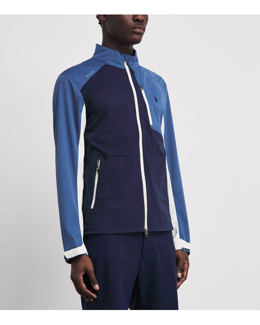 Ralph Lauren Blue Colour-Block Packable Jacket for men
