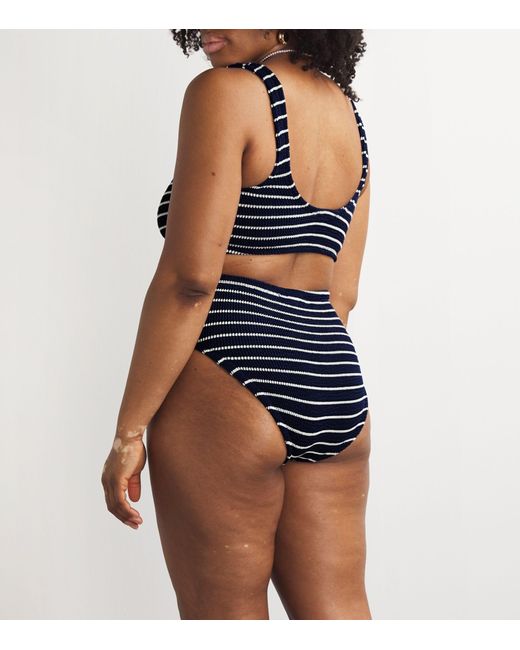Hunza G Blue Striped Nadine Bikini