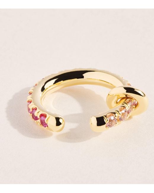 Spinelli Kilcollin Natural And Sapphire Elara Single Ear Cuff