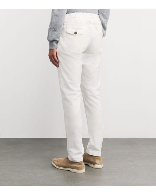 Eleventy White Tapered Trousers for men