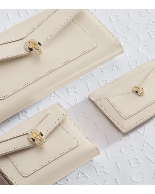 BVLGARI Natural Leather Serpenti Forever Compact Wallet