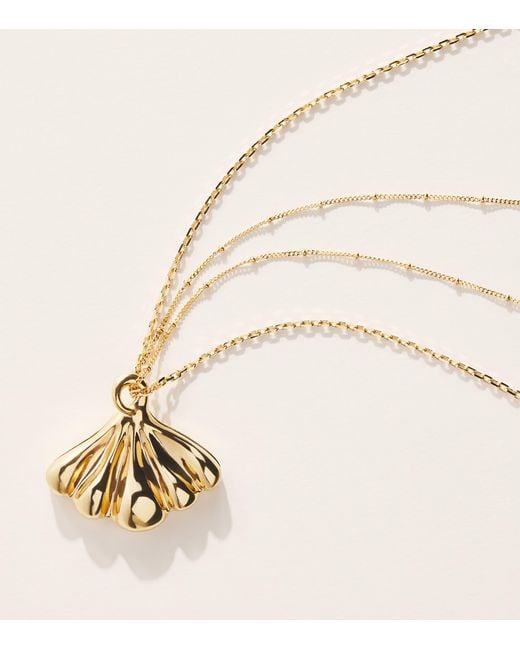 Chloé Metallic Mirror Pendant Necklace