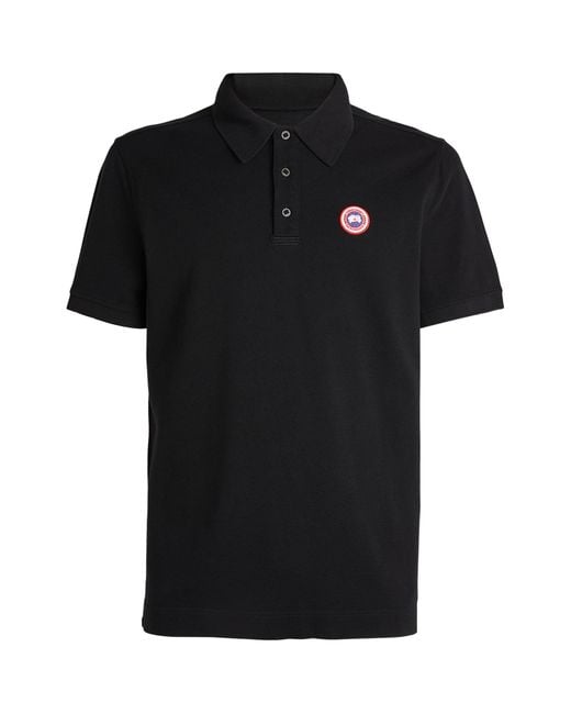 Canada Goose Black Logo Beckley Polo Shirt for men