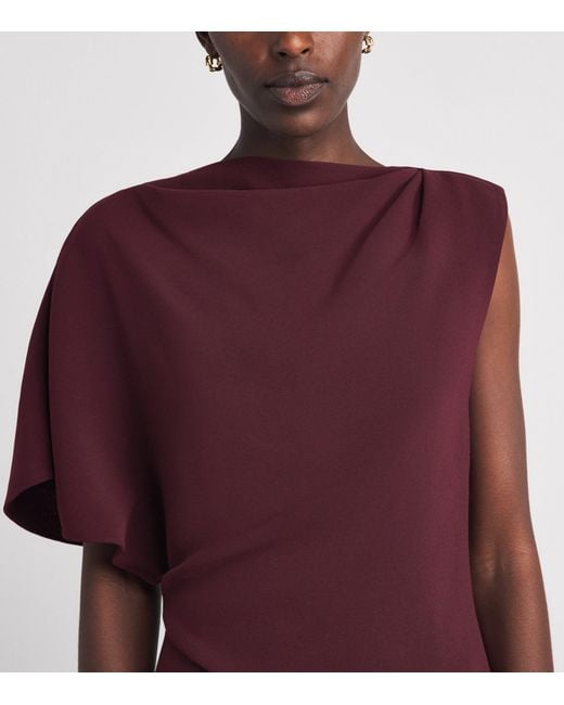 Roksanda Purple Crepe One-Shoulder Oryn Midi Dress