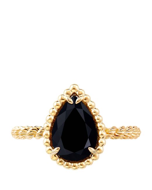 Boucheron Metallic Small And Onyx Serpent Bohème Ring
