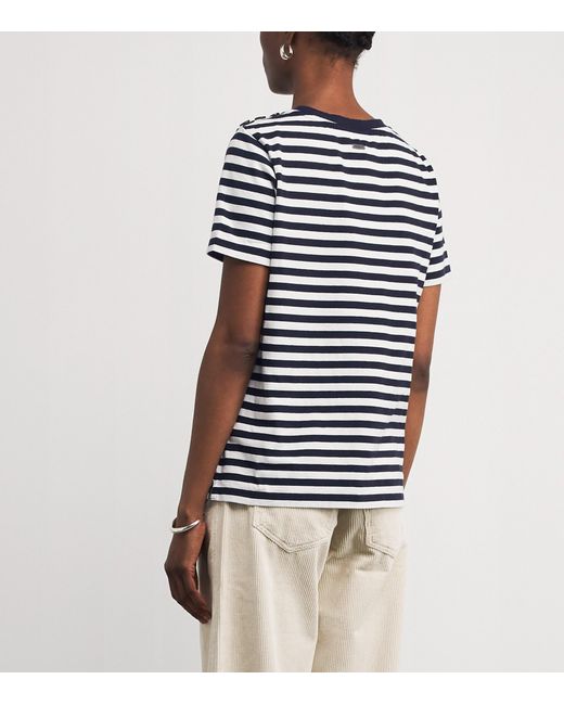 Barbour Black Cotton Stripe Ferryside T-Shirt