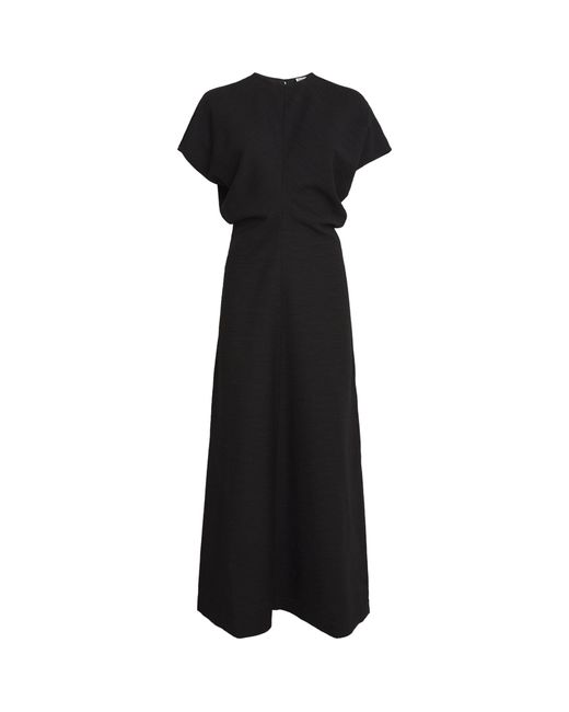 Totême  Black Draped Maxi Dress