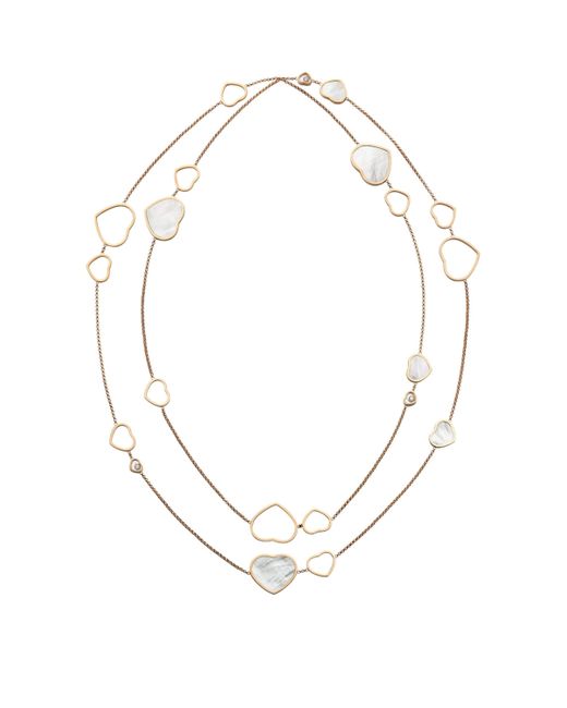 Chopard Metallic And Diamond Happy Hearts Sautoir Necklace