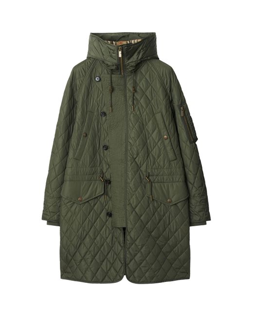 Burberry Green Reissued Quilted Parka for men