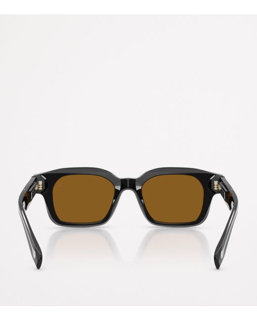Brunello Cucinelli Brown Acetate Square Jared Sunglasses for men