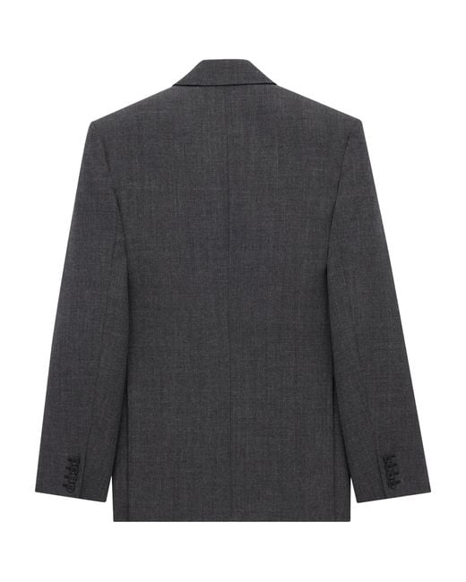 Saint Laurent Black Wool Double-Breasted Jacket for men