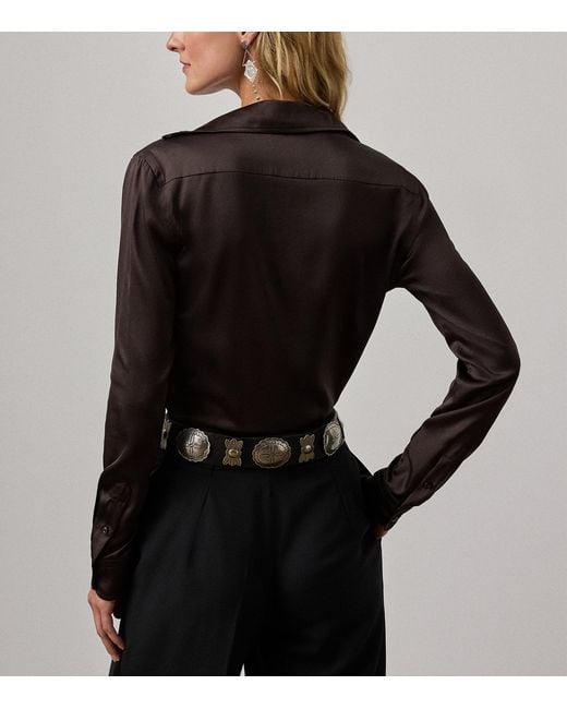 Ralph Lauren Black Silk-Blend Cameron Shirt