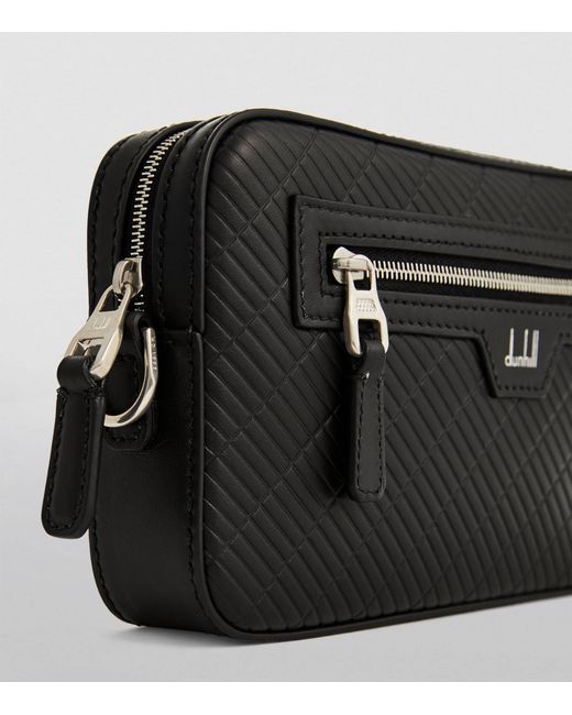 Dunhill Black Leather Rollagas West End Cross-body Bag for men