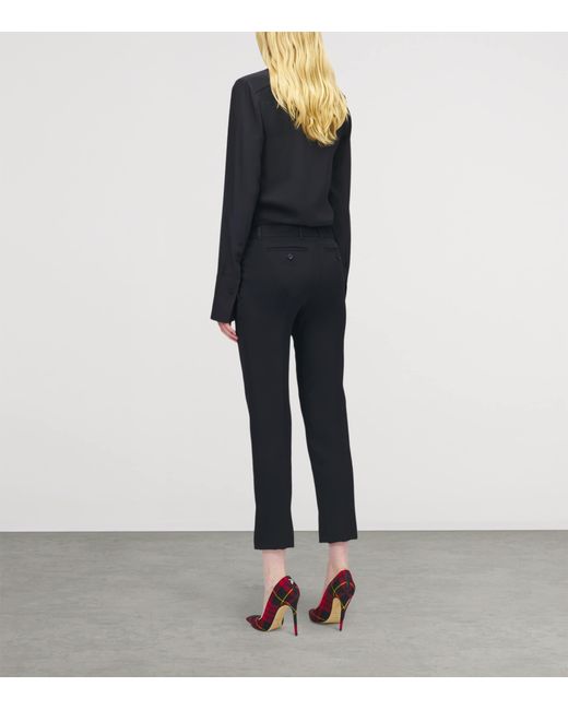 McQueen Blue Cropped Trousers