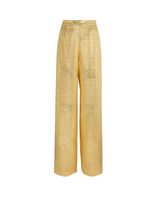 Taller Marmo Yellow Silk-Blend Marlene Sunrise Trousers