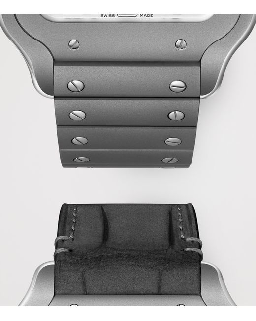 Cartier Gray Large Titanium Santos De Watch for men