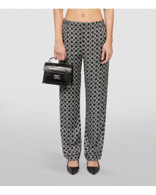 The Kooples Gray Chain Print Trousers