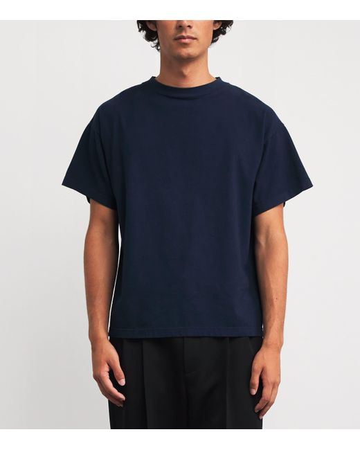 The Row Blue Sato Cotton T-Shirt for men