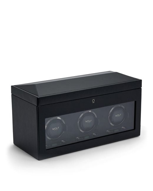 Wolf Black British Racing Triple Watch Winder