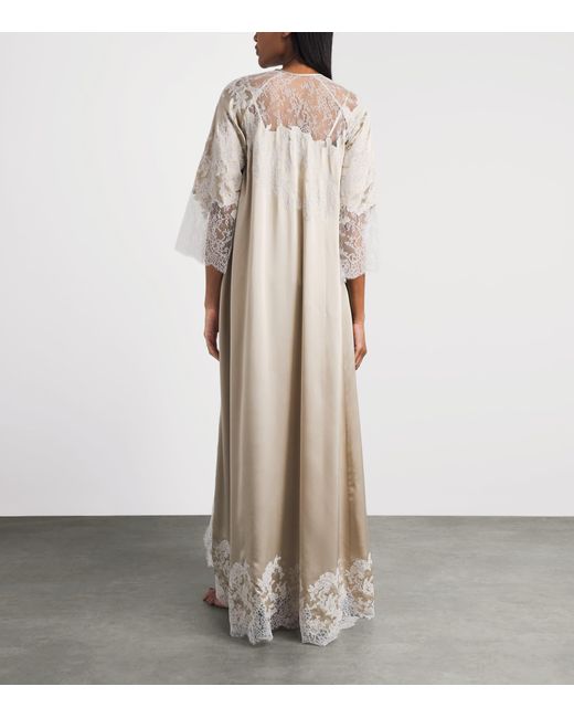 Torlowei White Lace-Trim Elsa Robe