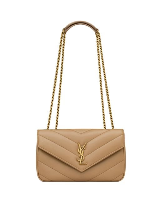 Saint Laurent Black Small Leather Loulou Shoulder Bag