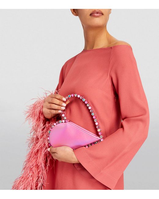 L'ALINGI Pink Embellished Love Clutch Bag