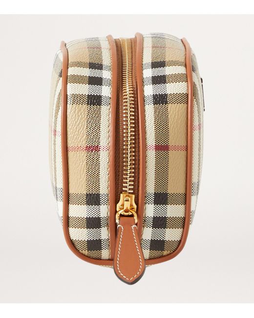 Burberry Natural Small Check Wash Bag