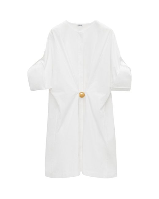 Loewe White Pebble Mini Dress