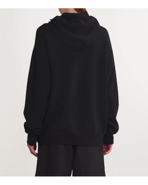 Harrods Black Cashmere Hoodie