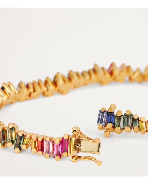 Suzanne Kalan Natural And Sapphire Bold Tennis Bracelet