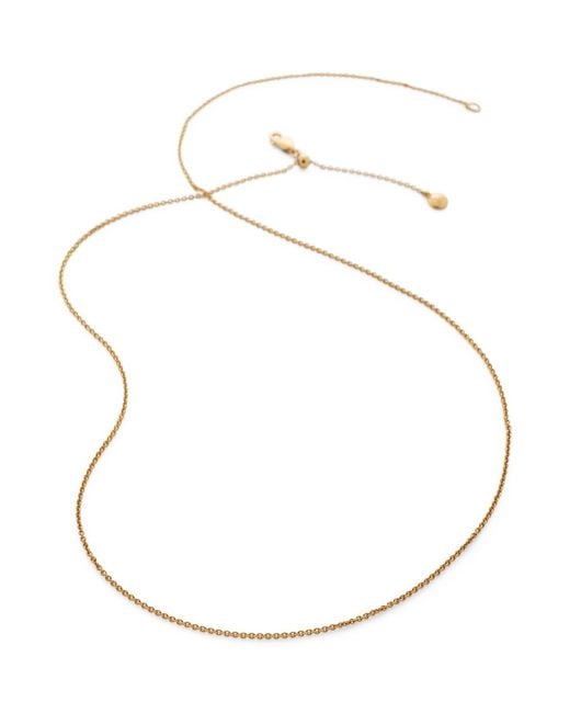 Monica Vinader Metallic Vermeil Fine Chain Necklace