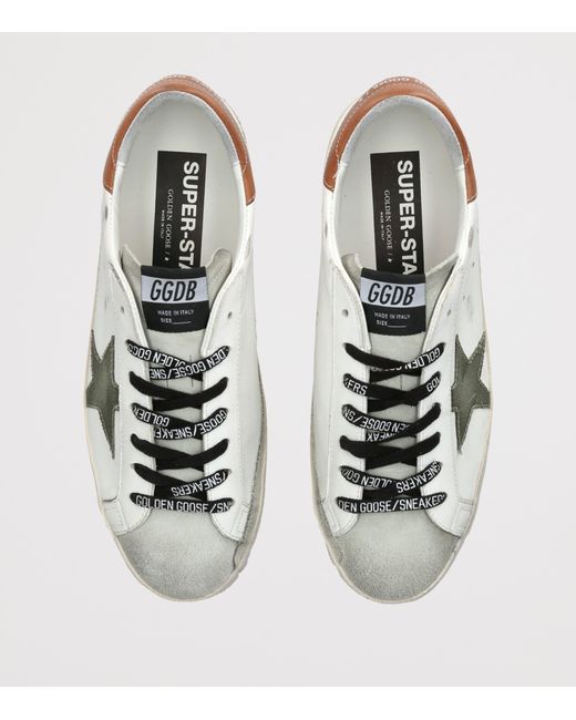 Golden Goose Deluxe Brand White Leather Super-Star Sneakers for men