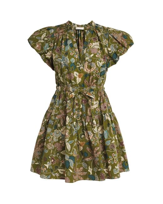 Ulla Johnson Green Izel Mini Dress
