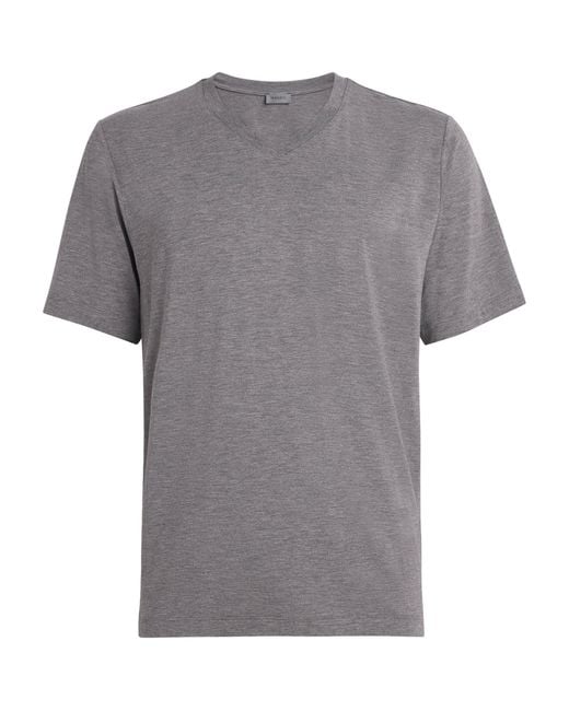 Hanro Gray V-Neck Casuals T-Shirt for men