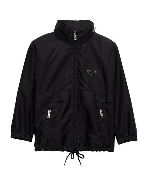Prada Black Cropped Re-Nylon Light Jacket