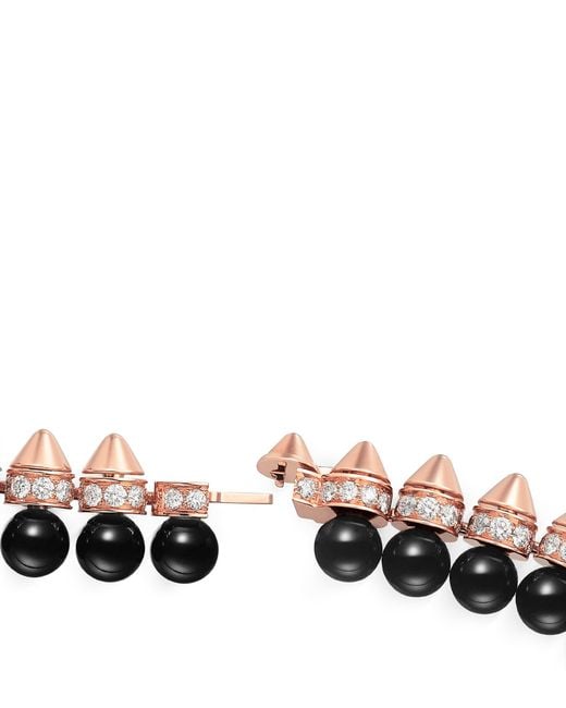 Cartier Metallic Diamond And Onyx Clash De Bracelet