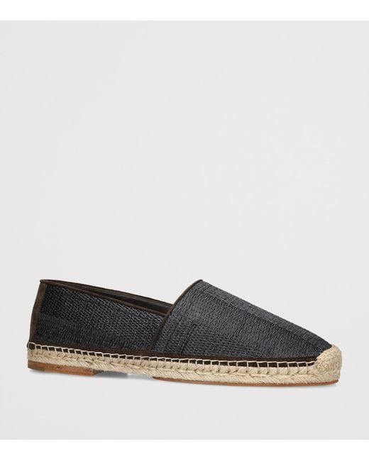 Brunello Cucinelli Black Suede-Trim Espadrilles