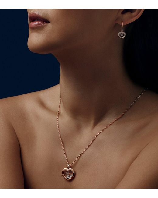 Chopard Metallic And Diamond Happy Diamonds Icon Pendant