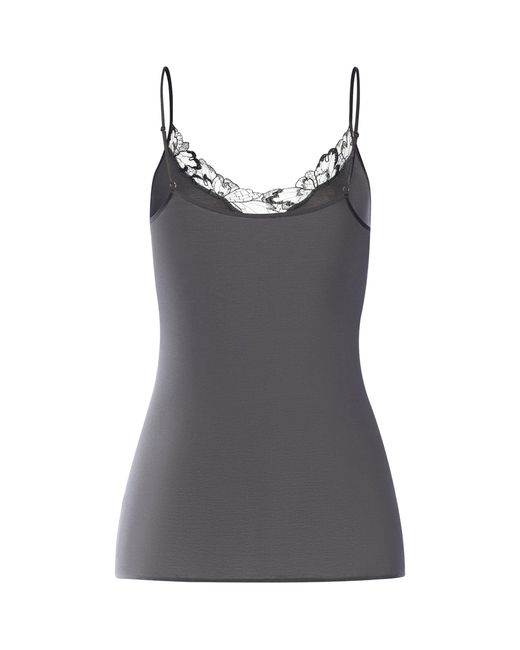 Hanro Gray Cotton Belen Cami Top