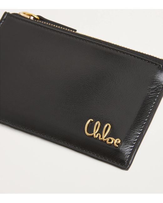 Chloé Black Small Calfskin Zipped Card Holder